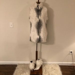 IMAN Faux Fur Vest